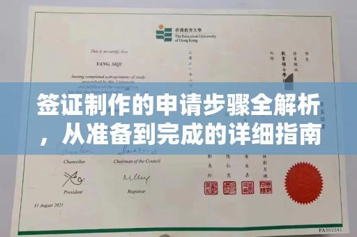 松江签证制作的申请步骤全解析，从准备到完成的详细指南