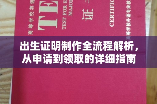 额济纳旗出生证明制作全流程解析，从申请到领取的详细指南